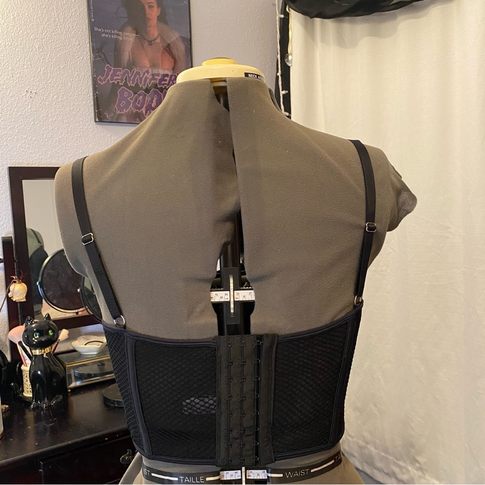 *SOLD* morbid threads fishnet bra top - Picture 2 of 6